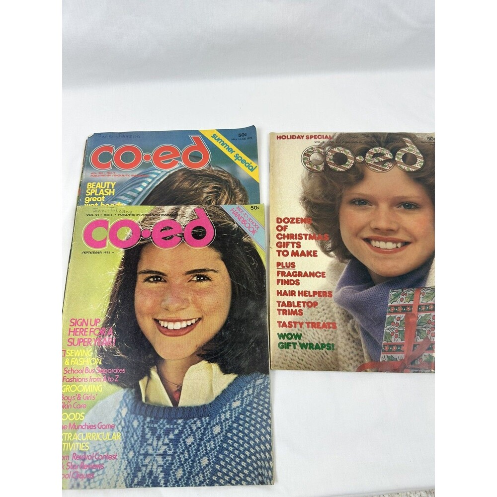 Co-Ed Vintage Magazine Collection 3 Issues 1975